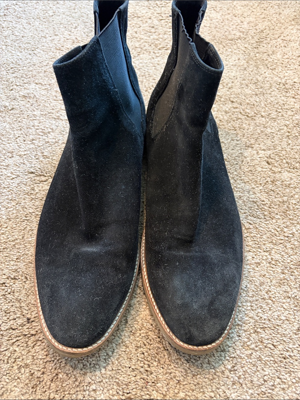 Men's Black Suede Zara Boots - Classic Slip-On Style